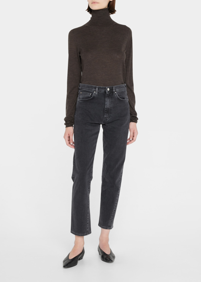 Totême Twisted Seam Denim Pants In Grey Wash 300
