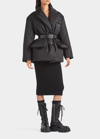Prada Re-nylon Gabardine Jacket In F0002 Nero