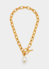 Ben-amun Gold Chain Toggle Necklace With Pearly Drop