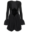 Rabanne Pleated Flared Minidress In Black