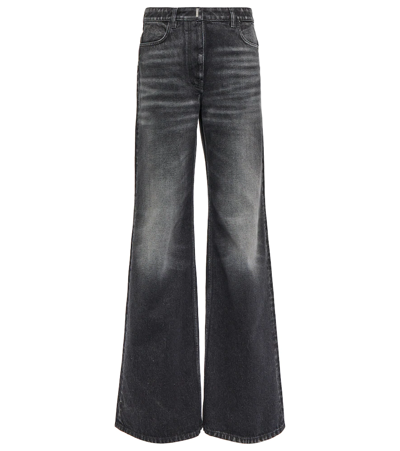 Givenchy High-rise Flared Jeans In Black