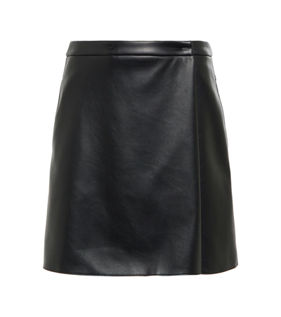 's Max Mara Biblios Faux Leather Miniskirt In Nero