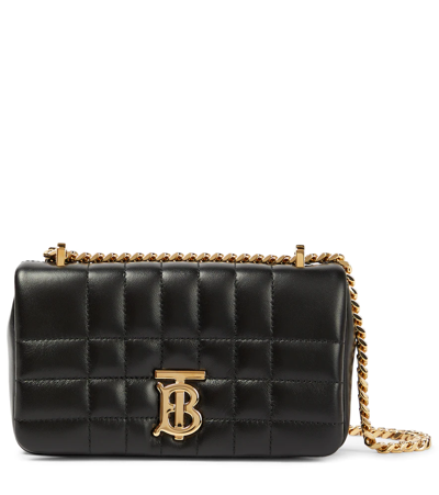 Burberry Lola Small Leather Shoulder Bag In Black