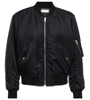 Saint Laurent Zip-up Long-sleeved Bomber Jacket In Noir