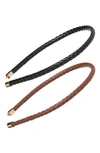 Tasha Assorted 2-pack Skinny Headbands In Black Taupe