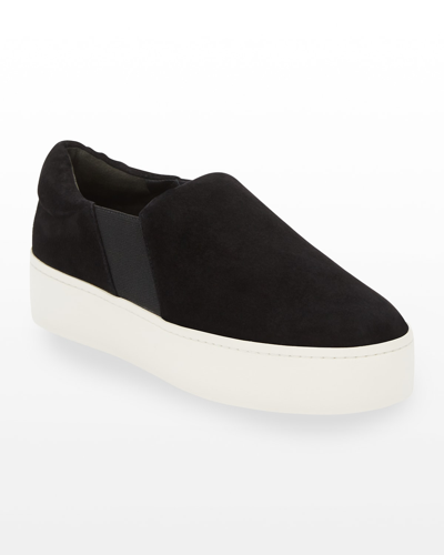 VINCE WARREN SUEDE PLATFORM SKATE SNEAKERS