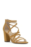 Jessica Simpson Stassey Cage Sandal In Satin Brass