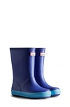 Hunter Kids' First Classic Rain Boot In Bitter Indigo / Borealis Blue