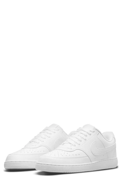 Nike Court Vision Low Next Sneakers In White - White In White/white/white