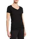 Skin Essentials Pima Cotton-jersey T-shirt In Black