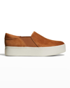 Vince Warren Suede Platform Skate Sneakers In Light Brown