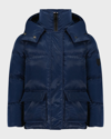 Scotch Bonnet Outerwear Kids' Boy's Cobalt Blue Coat In Matte Navy