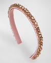 Jennifer Behr Essen Crystal-embellished Headband In Rose