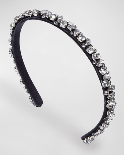 Jennifer Behr Essen Crystal-embellished Headband In Black