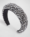 Jennifer Behr Medici Glass Crystals Headband In Black