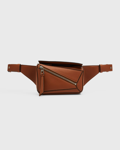 Loewe Men's Puzzle Mini Belt Bag In Tan