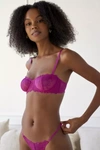 Out From Under Chantilly Lace Balconette Bra In Berry
