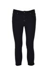 Dsquared2 Low-rise Cropped Skinny Trousers In Nero