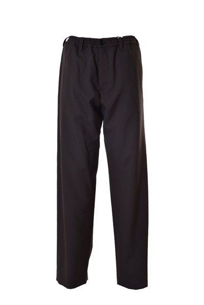 Marni Button Detailed Straight Leg Trousers In Marrone