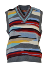 MISSONI V-NECK ABSTRACT PATTERN KNIT VEST