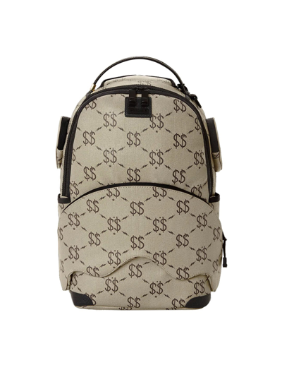 Sprayground Double Money Dlx Backpack In Beige