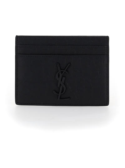 Saint Laurent Card Holder In Nero