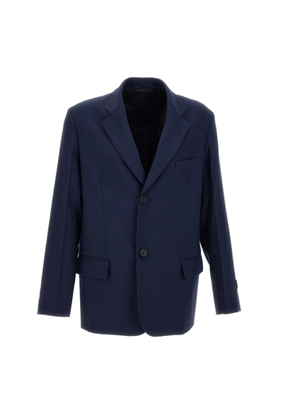 Marni Tropical Wool Tailored Jacket In Ink