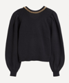 Aje Elle Chain Open Back Knit Sweater In Black