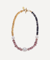 Shop Lizzie Fortunato Gold-plated Ray Bead Necklace In Multi