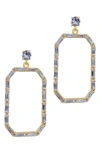 Adornia 14k Yellow Gold Plated Crystal Baguette Drop Earrings