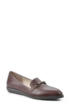 Cliffs By White Mountain Maria Pointed Toe Loafer In Brown Smooth
