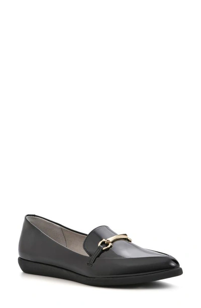 Cliffs By White Mountain Maria Pointed Toe Loafer In Black/ Patent