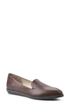 Cliffs By White Mountain Mint Pointed Toe Loafer In Brown/ Smooth