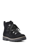 Cliffs By White Mountain Connie Lace-up Lug Sole Boot In Black/ Fabric