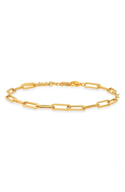Hmy Jewelry Paperclip Chain Bracelet In Yellow