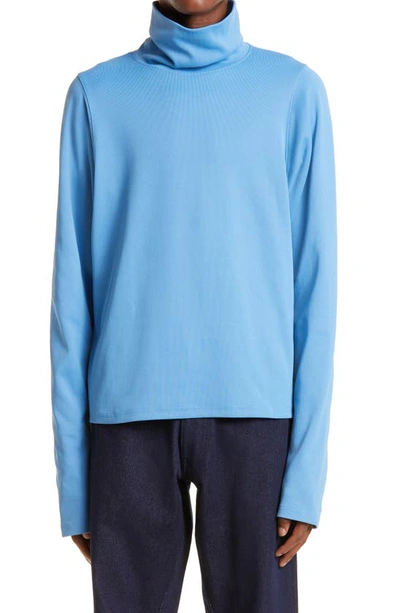 Bianca Saunders Roll-neck Long Sleeved T-shirt In Blue