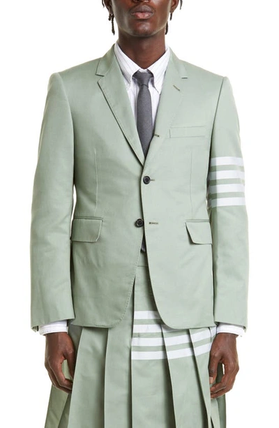 Thom Browne Two-button Cotton Sport Coat In Green