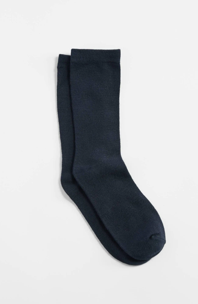 Jjill J.jill Rayon From Bamboo-blend Crew Socks In Navy Blue