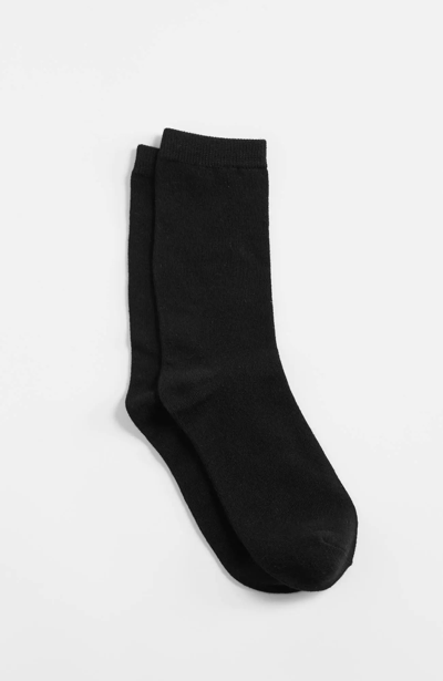 Jjill J.jill Rayon From Bamboo-blend Crew Socks In Black