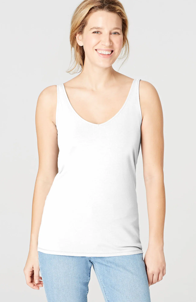 Jjill J.jill Perfect Reversible Tank In White