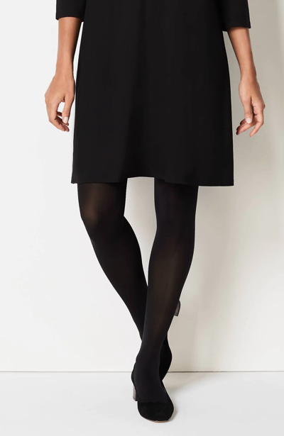 Jjill J.jill Solid Microfiber Tights In Black
