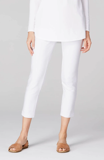 Jjill J.jill Pure Jill Affinity Slim-leg Crops In White