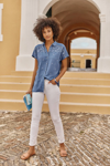 Jjill J.jill Authentic Fit Slim-leg Jeans In White