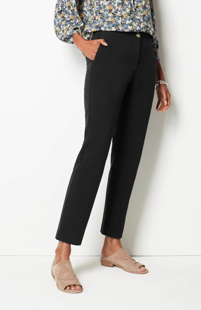 Jjill J.jill Brushed Bi-stretch Twill Pants In Black