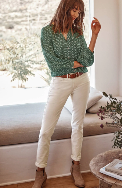 Jjill J.jill Pull-on Corduroy Boyfriend Jeans In Moonbeam
