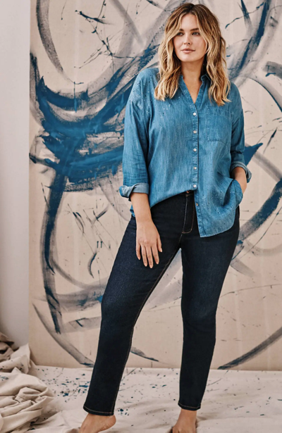 Jjill J.jill High-rise Straight-leg Jeans In Laguna Wash