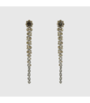 Simone Rocha Drip Crystal-embellished Earrings In Grey
