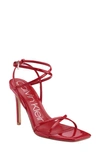 Calvin Klein Women's Tegin Strappy Dress High Heel Sandals Women's Shoes In Red