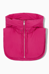 Cos Hooded Mock Collar In Pink