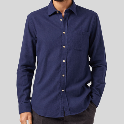 Portuguese Flannel Teca Cotton-flannel Shirt In Blue